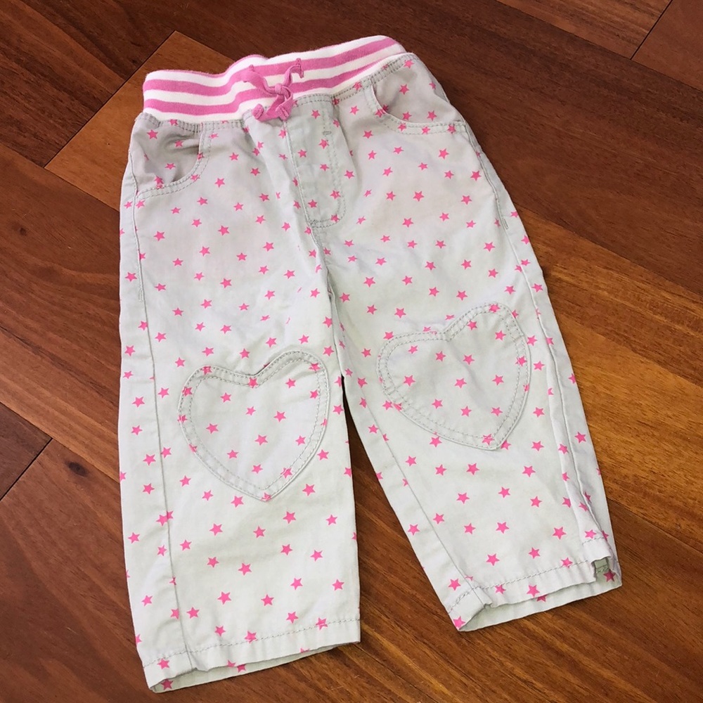 Girls Boden Pants with Heart knee patches 💖